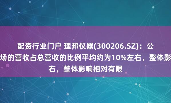 配资行业门户 理邦仪器(300206.SZ)：公司在美国市场的营收占总营收的比例平均约为10%左右，整体影响相对有限